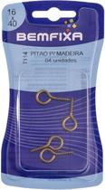 Cartela com 4 Pitões Bicromatizados para Madeira 16x40 Bemfixa