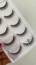 Cartela com 5 Pares de Cílios Postiços 4D - 4D04 Cartela com 5 Pares de Cílios Postiços 4D - 4D04