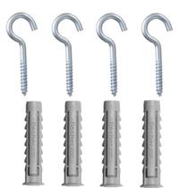 Cartela Com Buchas De Nylon Sx 8x40mm E Gancho Com 4 Peças - 600216 - Fischer