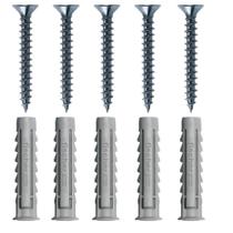 Cartela com Buchas de Nylon SX 8x40mm e Parafusos Cabeça Chata com 5 Peças - 603054 - FISCHER