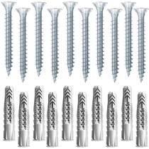 Cartela com Buchas UX6 com Aba e Parafusos Cabeça Chata com 10 Peças - 601756 - FISCHER