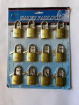Cartela Com Cadeados Com 12 Peças - 25mm