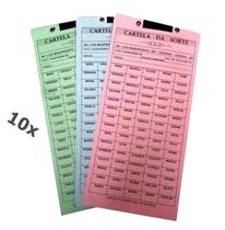 Cartela da Sorte Kit c/ 10 Cartelas Rifas para Sorteios - 200 Nomes