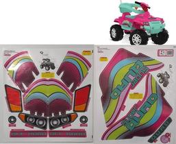 Cartela De Adesivo Do Super Quad. Rosa Da Bandeirante. Cartela De Adesivo Do Super Quad. Rosa Da Bandeirante.
