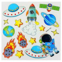 Cartela de adesivo fluorescente que brilha no escuro 25x20,5