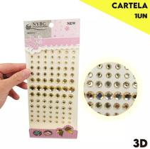 Cartela De Adesivo Pedrinhas - Cor Amarelo 81 - Sticker - MMIXER-36