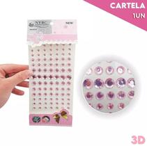 Cartela De Adesivo Pedrinhas - Cor Rosa Claro 95 - Sticker - MMIXER-36