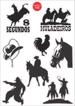 Cartela de Adesivos (142) 8 Segundos - Mulateiros - Cowboy Cartela de Adesivos (142) 8 Segundos - Mulateiros - Cowboy
