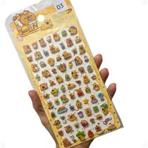 Cartela de adesivos 3D - Capivara Alto Relevo Capibara Capybara Capibala Cartela de adesivos 3D - Capivara Alto Relevo Capibara Capybara Capibala