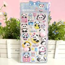 Cartela de adesivos 3D Squishy de Bumbum Anti-stress Kawai Adesivo Coelho Panda Gatinho Unicórnio Cor:Panda