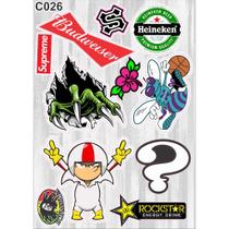 Cartela De Adesivos - C026- Carro - Moto - Caminhão - Bike - Stickers - Marcas - Diversos Otima Reso Cartela De Adesivos - C026- Carro - Moto - Caminhão - Bike - Stickers - Marcas - Diversos Otima Reso
