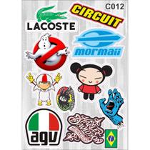 Cartela De Adesivos Diversas Carletas 40 Modelos - - Carro - Moto - Caminhão - Bike - Stickers - Ma