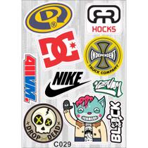 Cartela De Adesivos Diversas Carletas 40 Modelos - - Carro - Moto - Caminhão - Bike - Stickers - Ma