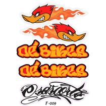 Cartela De Adesivos F009 Adesivo Debikes adesivo bike para capacete - Carro - Moto - Caminhão