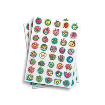 Cartela De Adesivos Fofo Kawai Comidas Decorativo 21x29cm