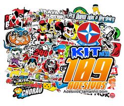 Cartela De Adesivos Kit 109 Moto Capacete Carro Resolução