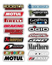 Cartela De Adesivos Moto Motocross Carro Bike Caminhao 16