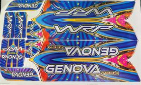 Cartela de adesivos para bicicleta azul Cartela de adesivos para bicicleta azul