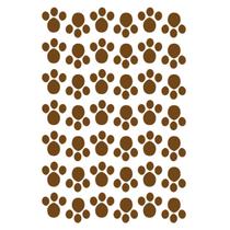 Cartela de Adesivos Páscoa Patinhas Cor Marrom 42 unidades