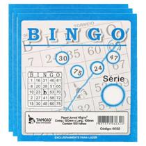 Cartela de Bingo Azul 100 Folhas Tamoio 15 Unidades
