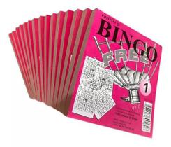 Cartela De Bingo Com 1500 Fls Free Bingo Pc 15 Bl 11x10cm