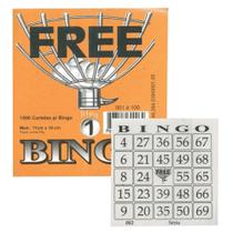 Cartela De Bingo Com 1500 Fls Free Bingo Pc 15 Bl 11x10cm