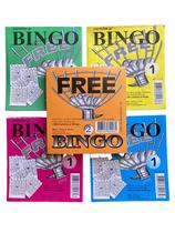 Cartela de Bingo Kit 5 Blocos Coloridas Total 500 folhas 10x11cm - Free