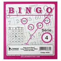Cartela de Bingo Rosa 100 Folhas Tamoio