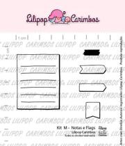 Cartela de carimbos m notas e flags lilipop carimbos