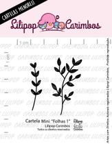 Cartela de Carimbos Mini - "Folhas 1" - Lilipop Carimbos - LilipopCarimbos