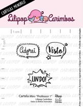 Cartela de Carimbos Mini - "Professor 1" - Lilipop Carimbos