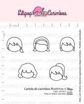 Cartela de Carimbos - "Rostinhos 3" - Lilipop Carimbos - LilipopCarimbos