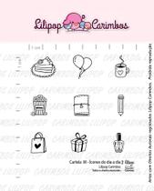 Cartela de Carimbos Transparente Ícones do Dia a Dia 2 - Lilipop
