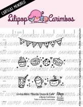 Cartela de Carimbos Transparente Mini - "Borda Doce & Café" - Lilipop