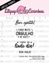 Cartela de Carimbos Transparente Mini - "Recadinhos Fofos" - Lilipop Cartela de Carimbos Transparente Mini - "Recadinhos Fofos" - Lilipop