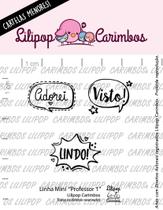 Cartela de Carimbos Transparentes Mini "Professor 1" Lilipop Carimbos
