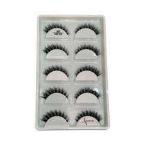 Cartela de Cílios 5 pares 3d MZ-00 Cartela de Cílios 5 pares 3d MZ-00