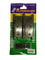 Cartela de Dobradiças c/ 3 unidades - 3.1/2X3" - RF 5535 - Aço Envelhecido - Metalúrgica Rodrigues