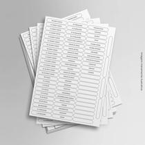 Cartela de Etiquetas Adesivas Organizadoras