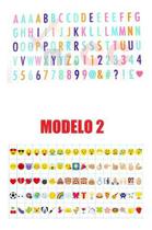 Cartela De Letra Letras Numeros E Emoji P/light Box A4 Ou A5
