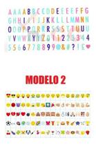 Cartela De Letra Letras Numeros E Emoji P/light Box A4 Ou A5 Cartela De Letra Letras Numeros E Emoji P/light Box A4 Ou A5