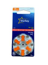 Cartela de Pilhas Auditiva Starkey 13- Selo Laranja (Unidade, 06 pilhas)