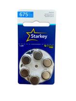 Cartela de Pilhas Auditiva Starkey 675- Selo Azul (Unidade, 06 pilhas)
