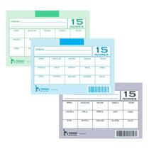 Cartela de rifa 15 nomes com 50 unidades - tamoio Cartela de rifa 15 nomes com 50 unidades - tamoio