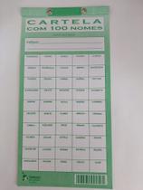 Cartela De Rifa C/100 Nomes