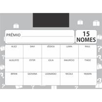 Cartela de Rifa C/15 Nomes PCT.C/50 Cartelas Pacote