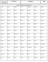 Cartela de rifa com 2000 nomes