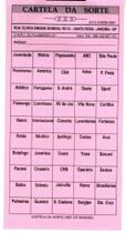 Cartela de Rifa com 50 Nomes de TIMES DE FUTEBOL - cores sortidas da cartela