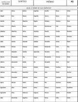 Cartela de Rifas com 500 nomes