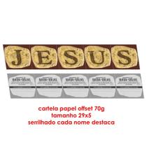 Cartela Derrubando Gigante Jesus Picotada - 100 Unidades